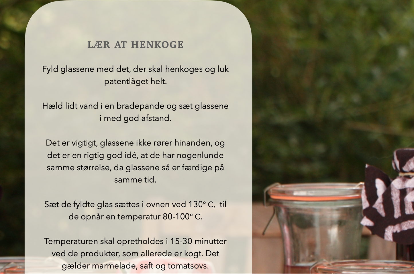 Mad på glas